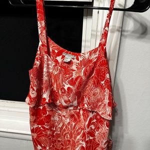 Red and White Flowery summer top from H&M